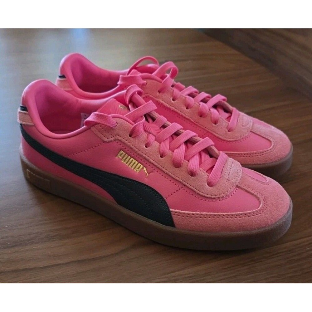 Puma Club II Era Women's Shoes Size 8.5 Pink Leather Sneakers